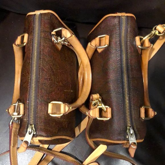 W ETRO MILANO Red Paisley Boston Speedy 20 Mini Bag w/ Crossbody Strap MINT - Picture 5 of 17